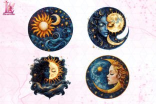 Mystical Moons Clipart Collection Graphic by Little Lady Design ...
