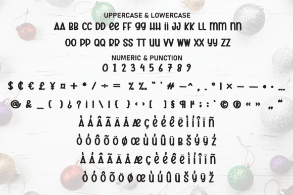 Ornament Christmas Font PNG with transparent background - Preview 6