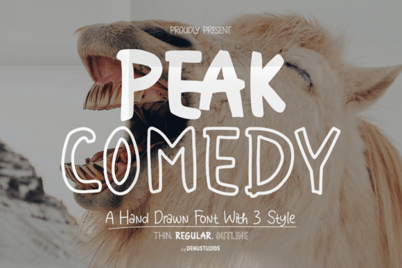 Peak Comedy Skript-Schriftarten Schriftart Von Denustudios