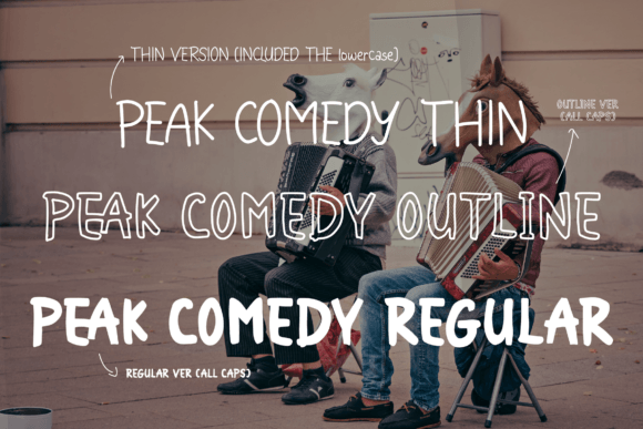 Peak Comedy Font PNG with transparent background - Preview 1