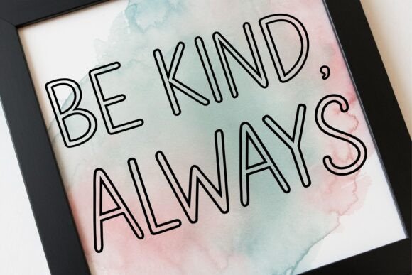 Skinny Outline Font PNG with transparent background - Preview 5