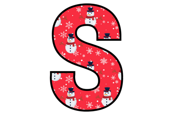 Snowman Christmas Alphabet Cliparts