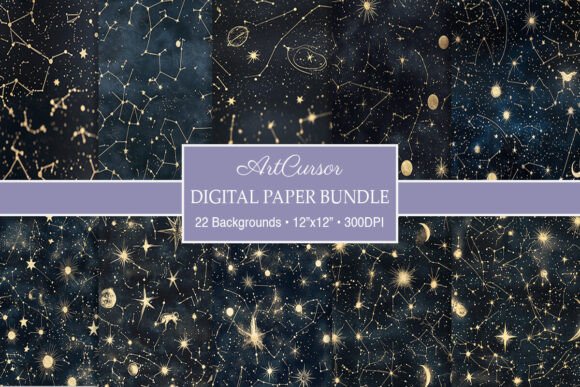 Abstract Starry Night Star Constellation