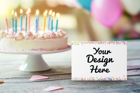 Birthday Invitation 5x7 Card Mockup