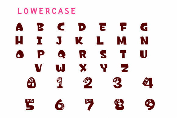 Footprints Dog Font - Preview 2