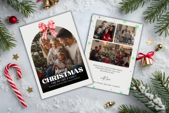 Photo Christmas Card Canva Template