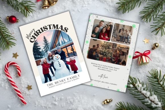 Photo Christmas Card Canva Template