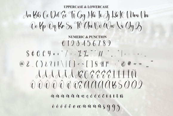 Rainwater Font PNG with transparent background - Preview 6