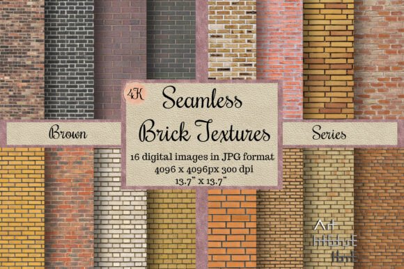 Seamless Brown Brick Textures, Rustic 4K