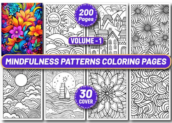 200 Mindfulness Patterns Coloring Pages