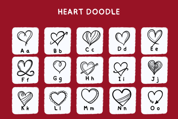 Heart Doodle Font - Preview 1