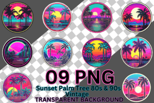 Retro Sunset Palm Tree Graphic by LuxXpression · Creative Fabrica