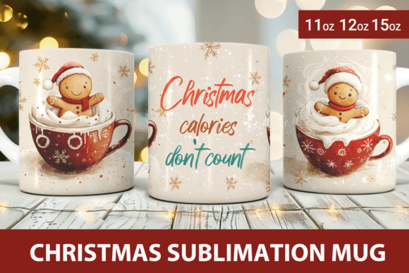 Funny Christmas Mug Wrap, Gingerbred Man