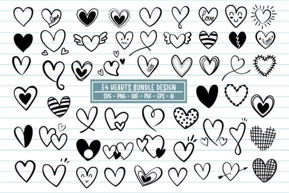 54 Hearts Svg Heart Buldle SVG Valentine