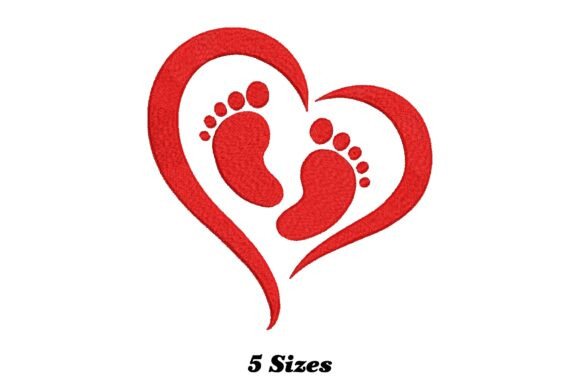 Baby Foot Print with Heart
