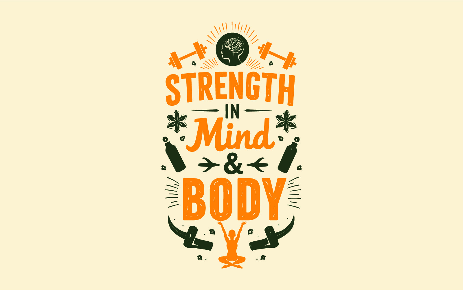 Body & Mind Typography Vector Templates Graphic by Injamul_iman22 ...
