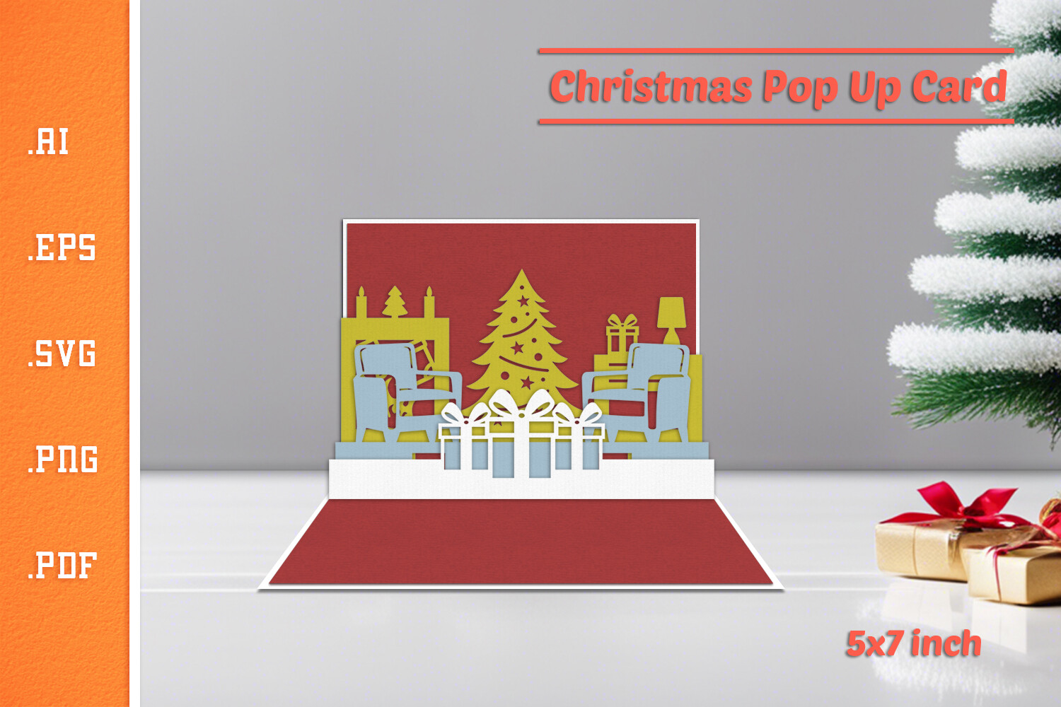 Christmas Pop-up Card - Paper Cut SVG 10