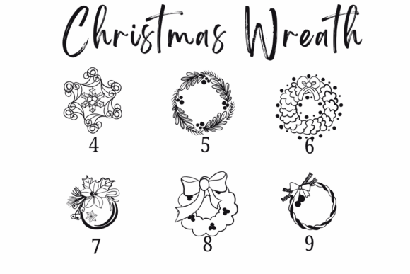 Christmas Wreath Font - Preview 3