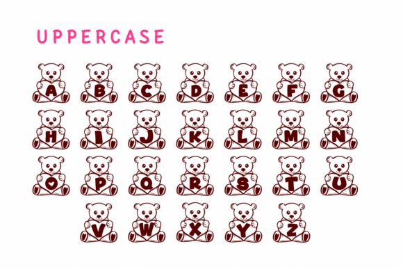 Cute Cartoon Bear Font - Preview 1