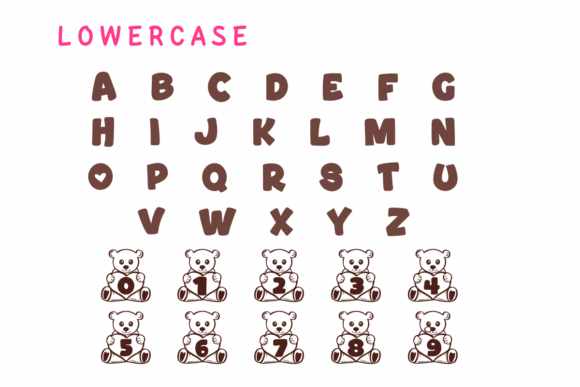 Cute Cartoon Bear Font - Preview 2