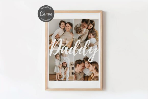 Daddy Photo Collage Canva Template Edit