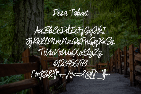 Desa Tobrut Font PNG with transparent background - Preview 1