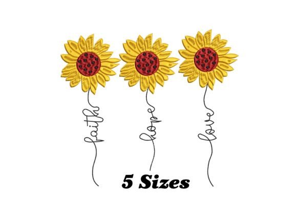 Faith Hope Love Sunflower