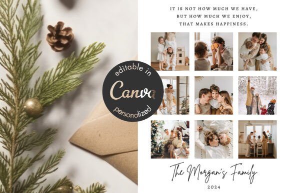Family Photo Collage Canva Template Edit
