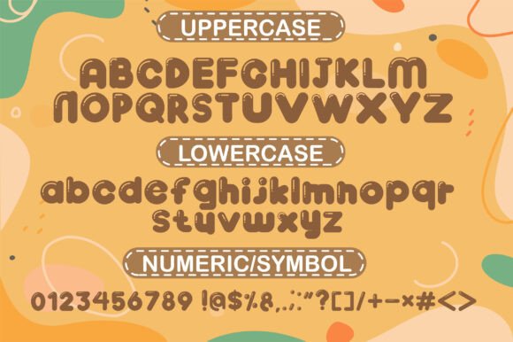 Funny Bubbles Font PNG with transparent background - Preview 1