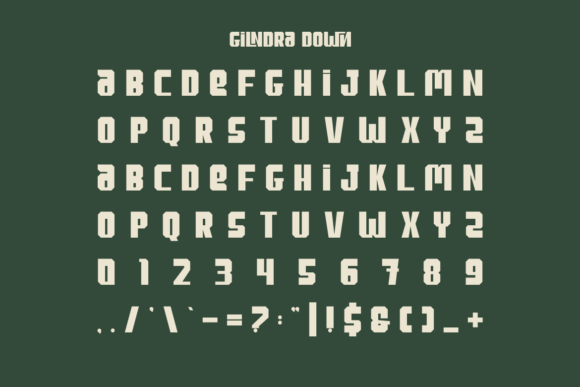 Gilndra Down Font - Preview 1