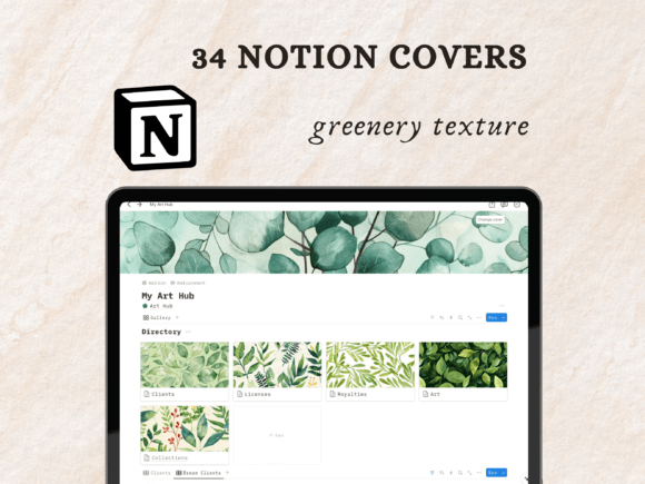 Greenery Texture Notion Covers