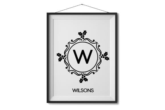 Hollyfest Monogram Font PNG with transparent background - Preview 1