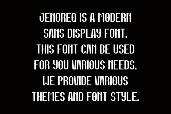 Jenoreq Font PNG with transparent background - Preview 3