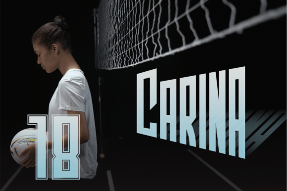 Jersey Team Font PNG with transparent background - Preview 1