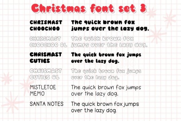 Mini Bundle Christmas Set V.3 Font PNG with transparent background - Preview 1