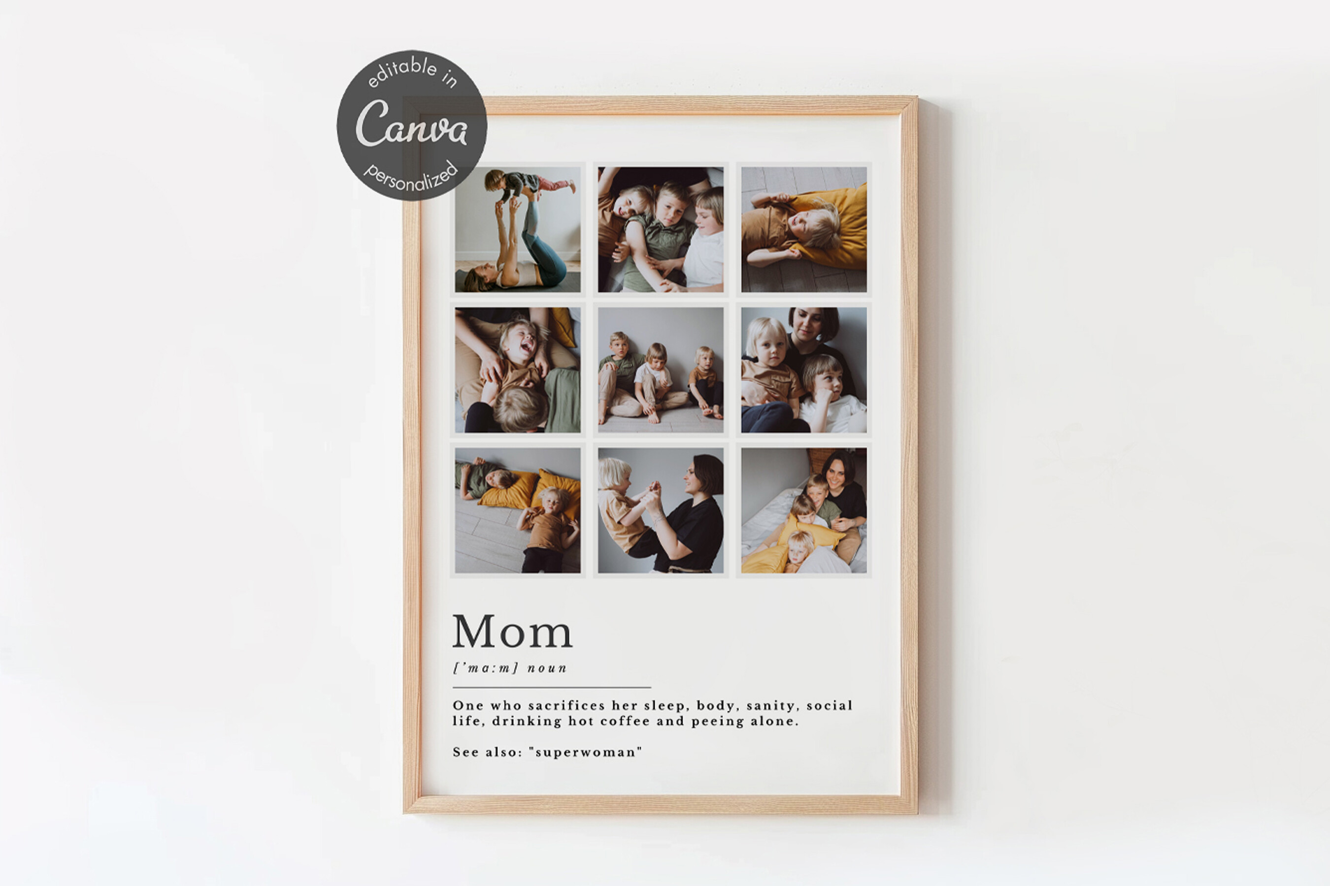 Mom Photo Collage Canva Template Edit