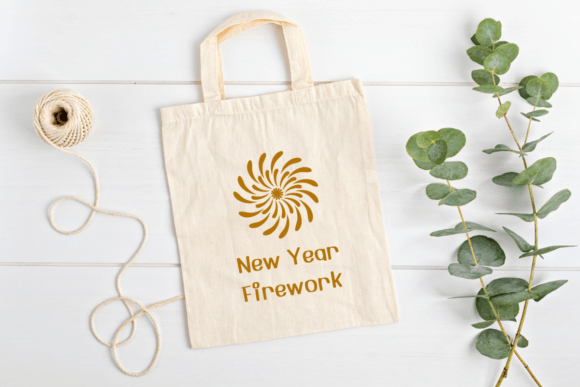 New Year Firework Font PNG with transparent background - Preview 4