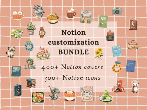 Notion Icons and Covers Bundle Graphic Icons By Petit Creation Lab