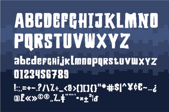 Pixelost Font PNG with transparent background - Preview 3
