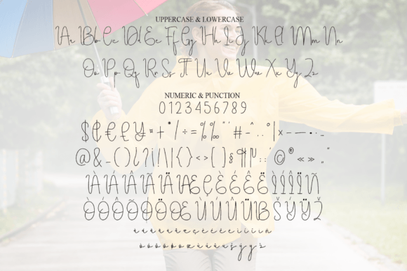 Raincoat Font PNG with transparent background - Preview 6