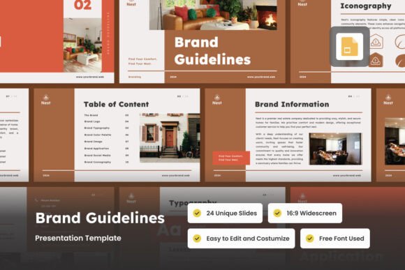 Real Estate Brand Guideline Slides Prese