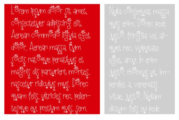 Red-nosed Reindeer Font PNG with transparent background - Preview 3