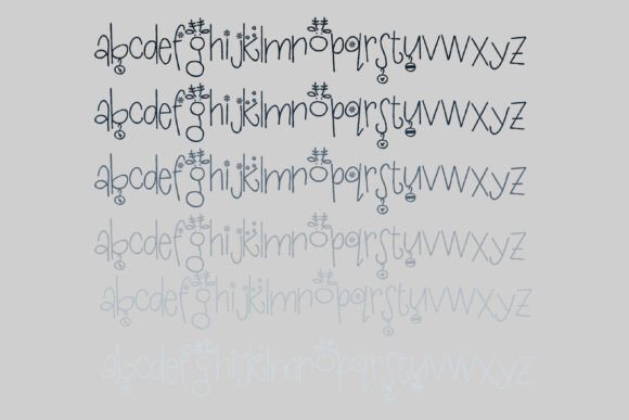 Red-nosed Reindeer Font PNG with transparent background - Preview 4