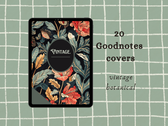 Vintage Botanical Goodnotes Covers