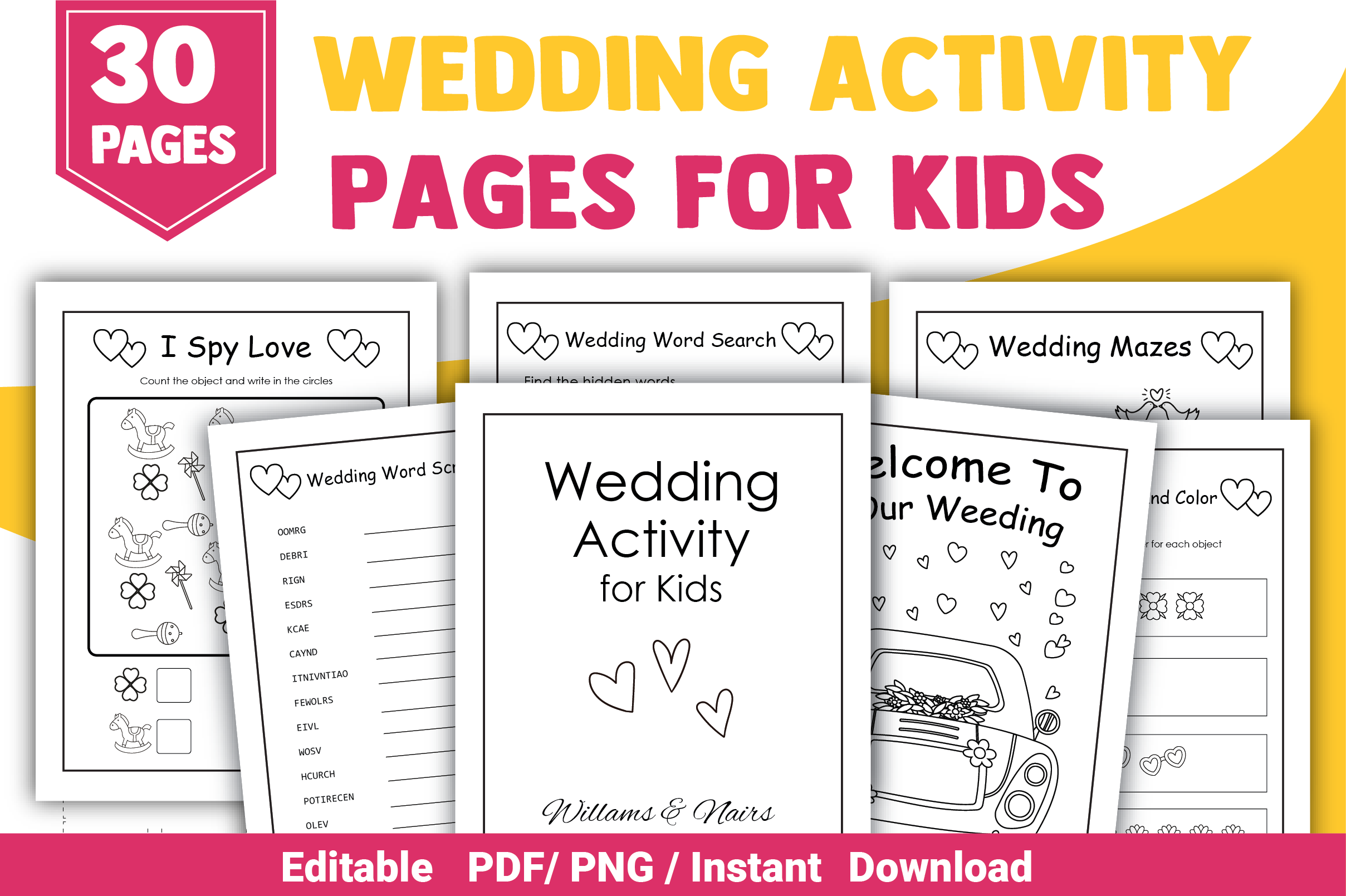 Wedding Activity Book for Kids