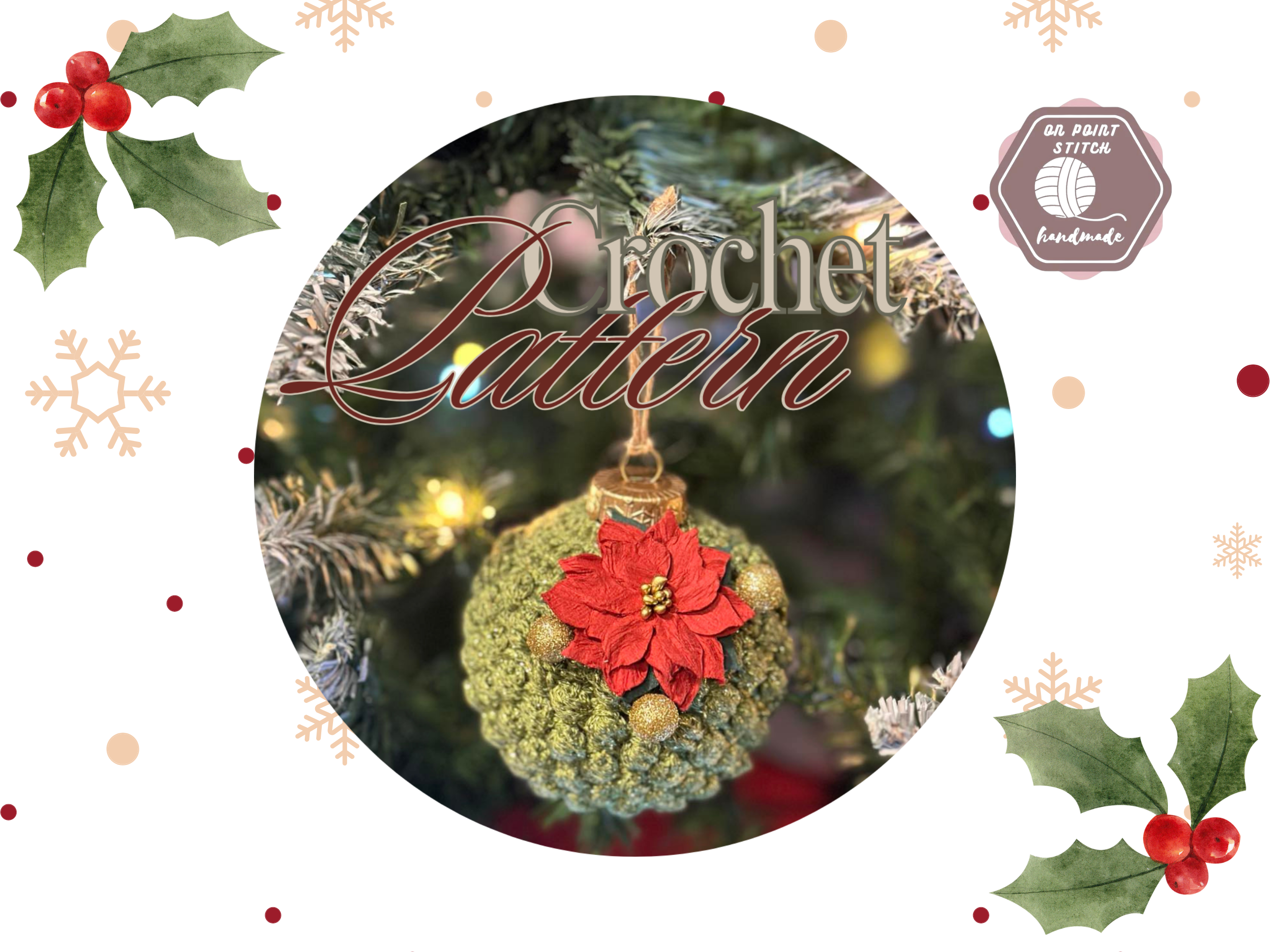 Christmas Bobble Bauble Cover Crochet
