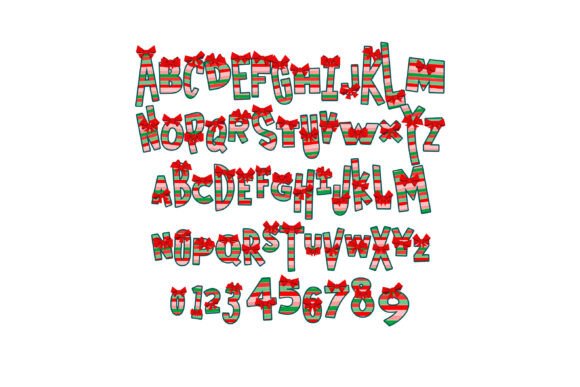 Christmas Bow Font - Preview 1