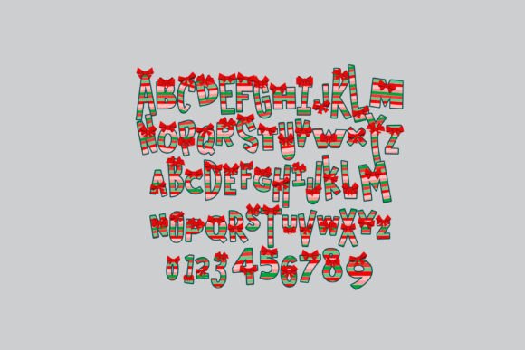 Christmas Bow Font - Preview 2