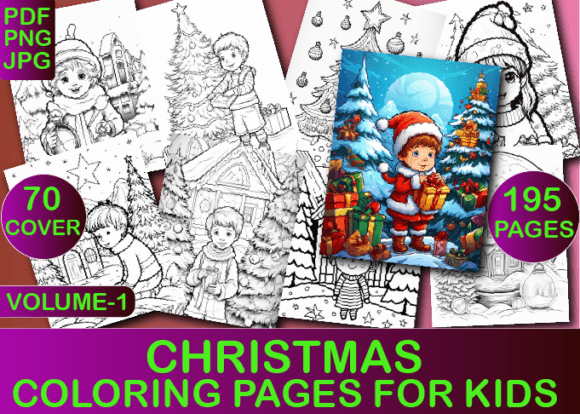 Christmas Coloring Book for Kids V-1