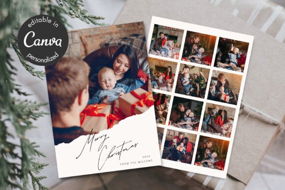 Christmas Invitation Card Canva Template